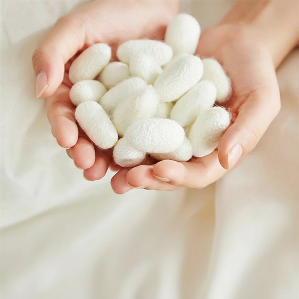 Décoration de chambre haut de gamme avec linge de lit en soie