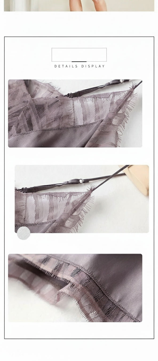 Nuisette femme Mulberry soie, idée cadeau élégante violet 