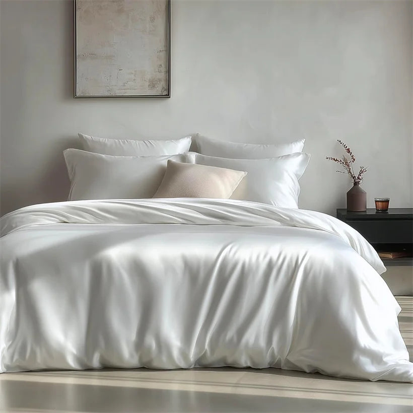 Drap en soie de mûrier 100 % blanc