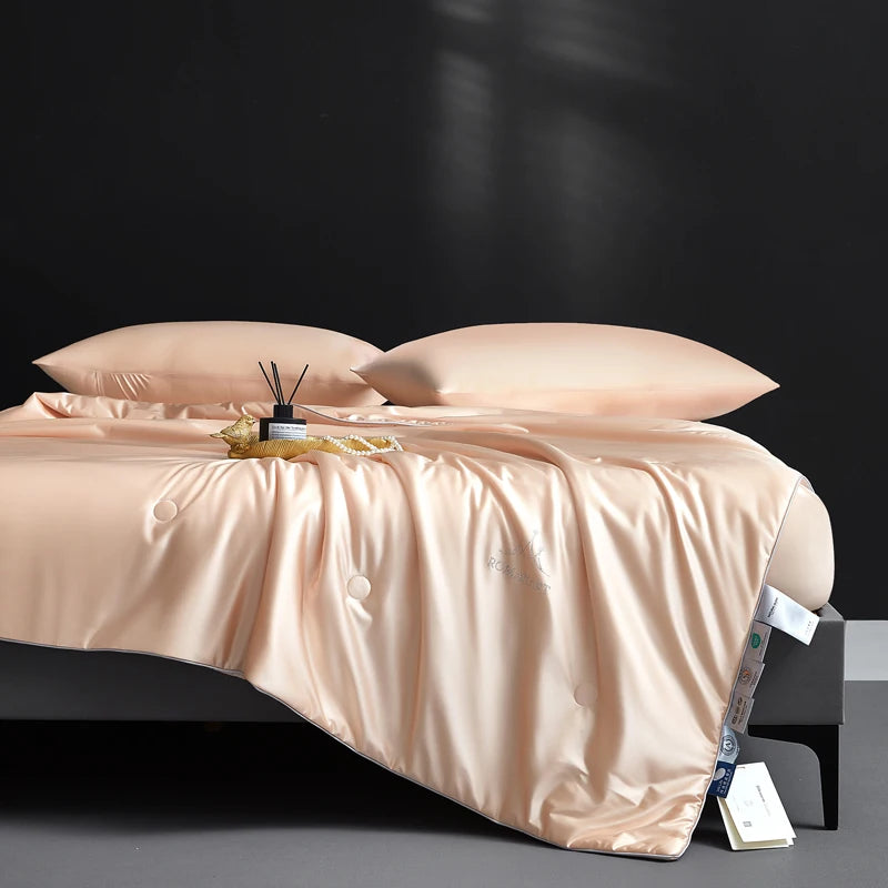 Couette en soie de mûrier durable et résistante peche 