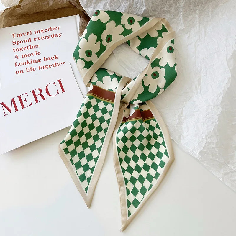 Foulard en soie accessoire beauté Gamme fleur