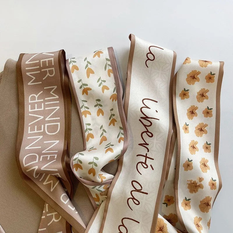 Foulard en soie accessoire beauté Gamme Brun