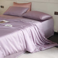 Housse de couette en soie thermorégulatrice idéale été comme hiver VIOLET