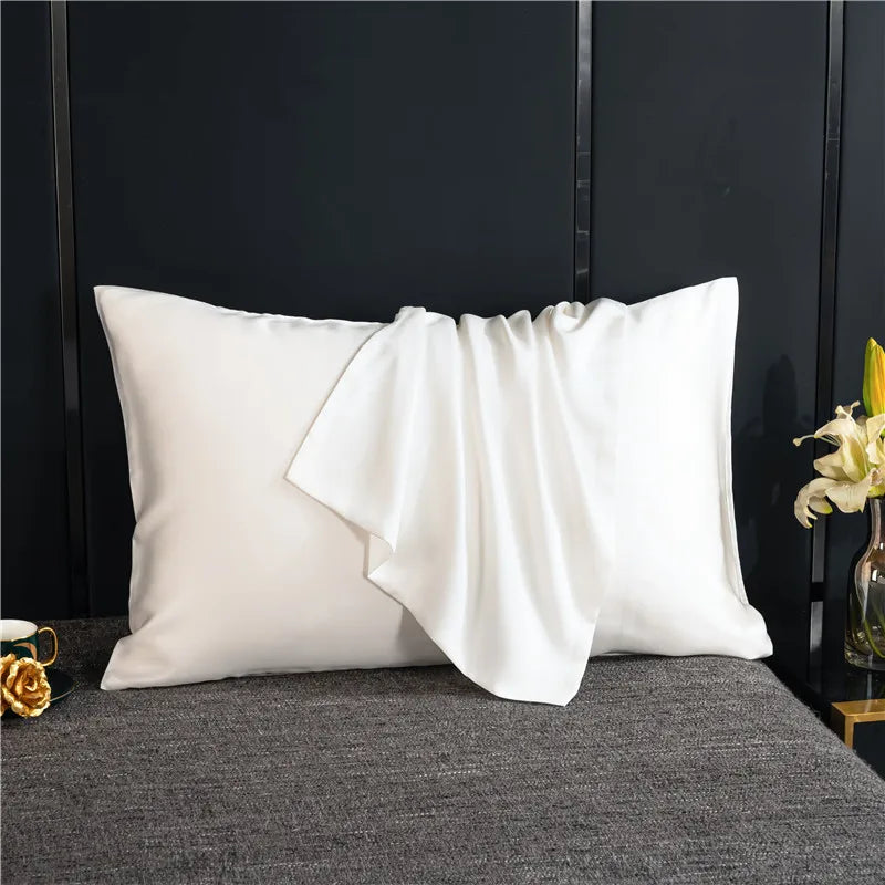 Taie d'oreiller en soie 1 ou 2pcs