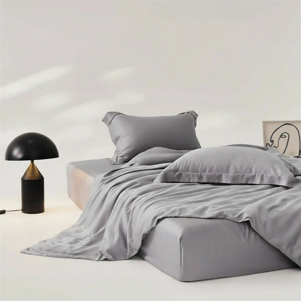 Housse de couette en soie lit queen