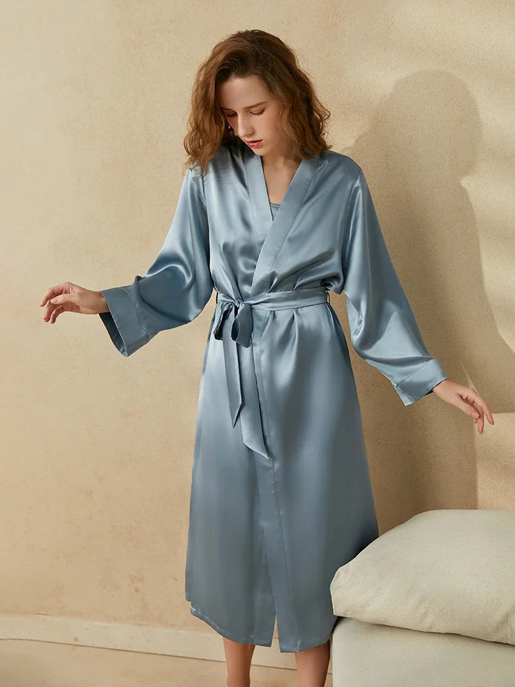 Kimono long en soie Mulberry 19 mm