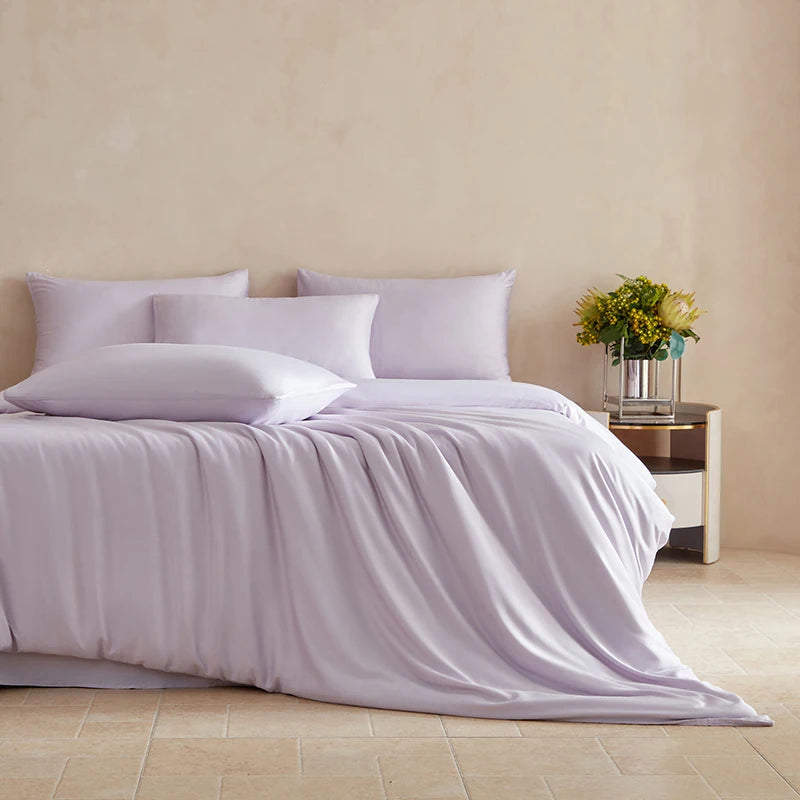 Literie en soie pour sommeil profond violet