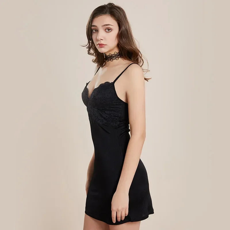 Nuisette femme légère soie pour nuits chaudes