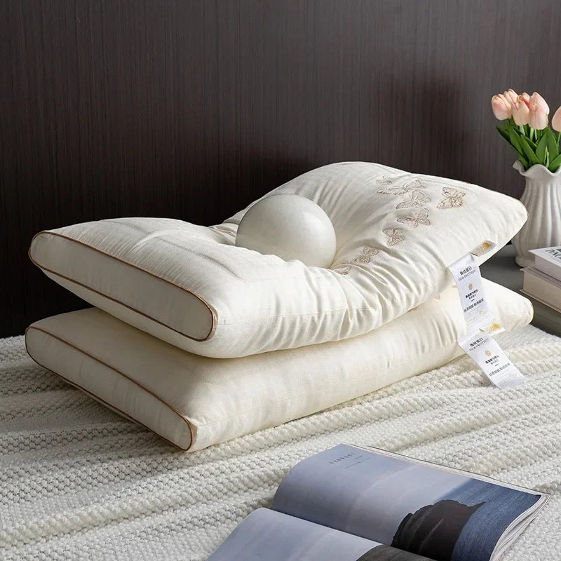 Oreiller soie soutien cervical et confort premium