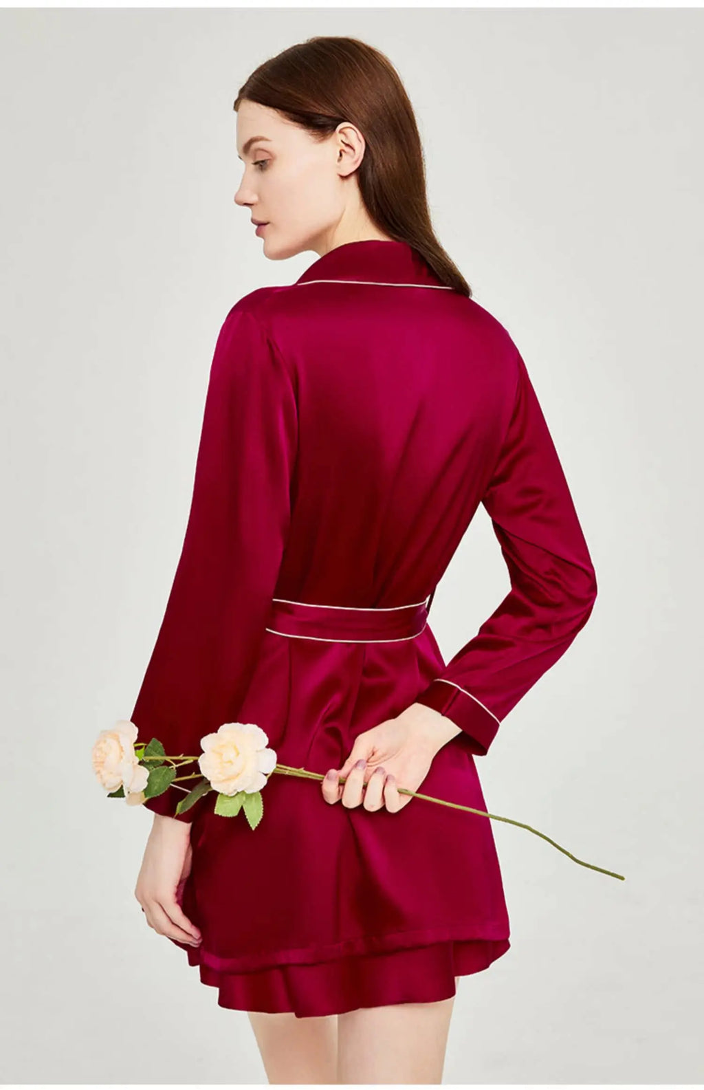 robe de mariée en soie pour nuit rouge