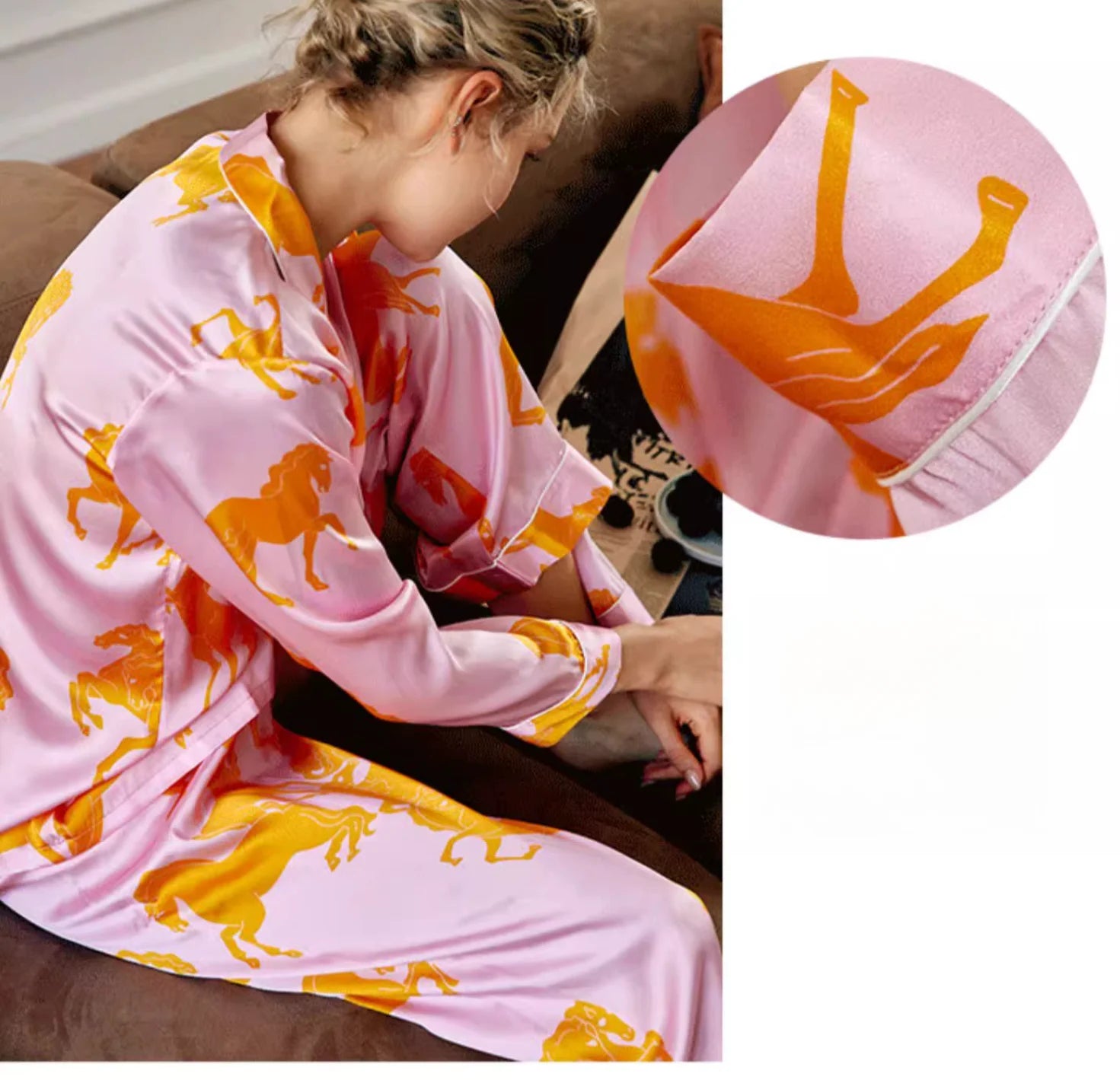 Pyjama soie femme homewear élégant