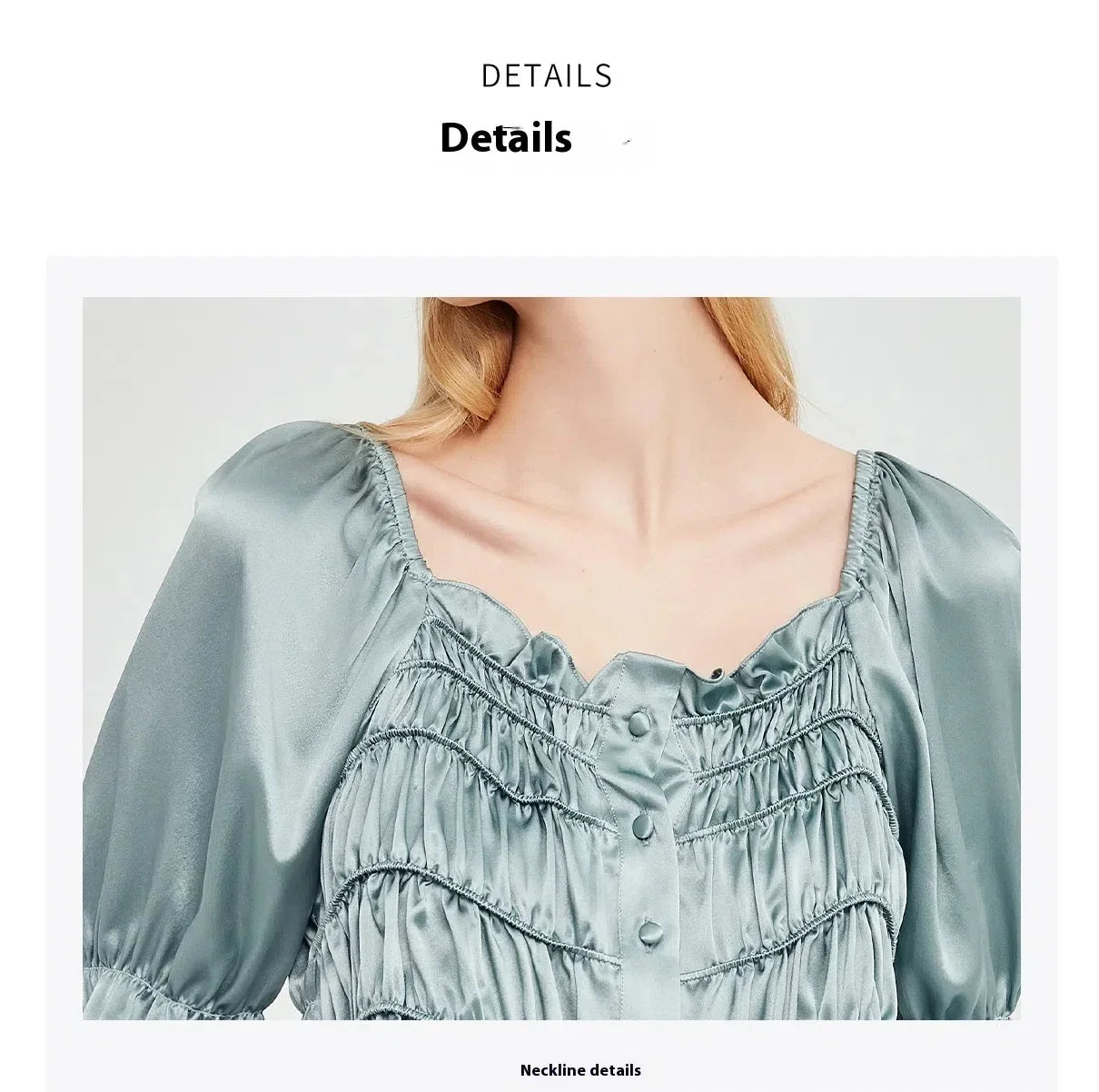 pyjama soie anti transpiration bleu vue de pres