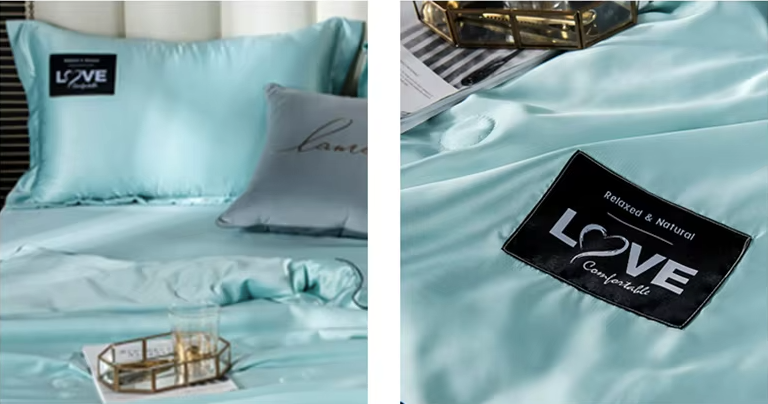Propriétés respirantes de la couette en soie de mûrier bleu turquoise 