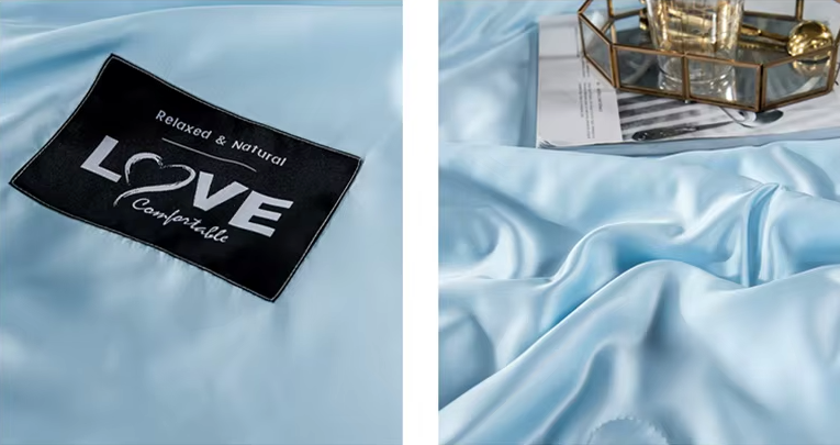 Thermorégulation naturelle de la soie de mûrier bleu ciel