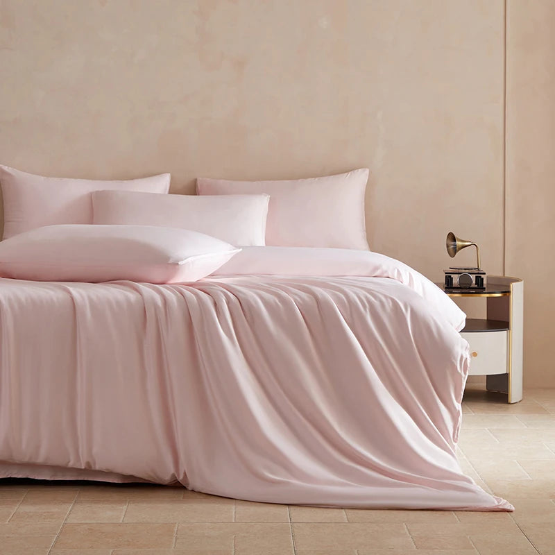 Taie d’oreiller en soie naturelle rose