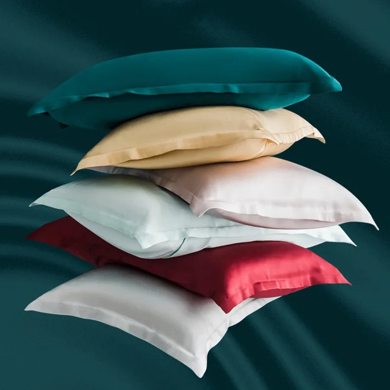 Taie d'oreiller en soie 30 momme essence et soie de la soie véritable de qualité haut de gamme prèserve la peau anti frisottis cadeau idéal femme homme mariage noël anniversaire couleur multiple