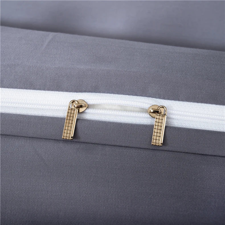 Gros plan de la texture douce de la soie naturelle zip gris